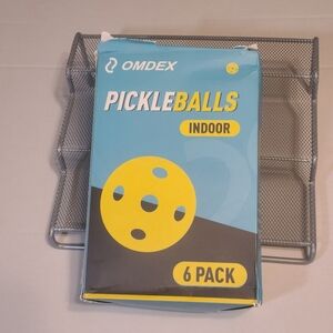 Omdex Vibrant Yellow Indoor Pickleballs 6 Pack NIB